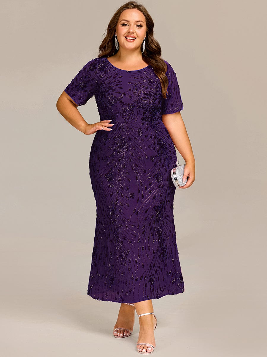 ever HAYLEN|Plus Size Sequin Mermaid Mother of the Bride Dress