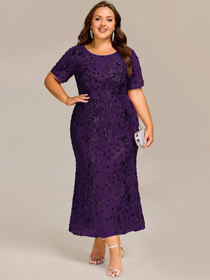 ever HAYLEN|Plus Size Sequin Mermaid Mother of the Bride Dress