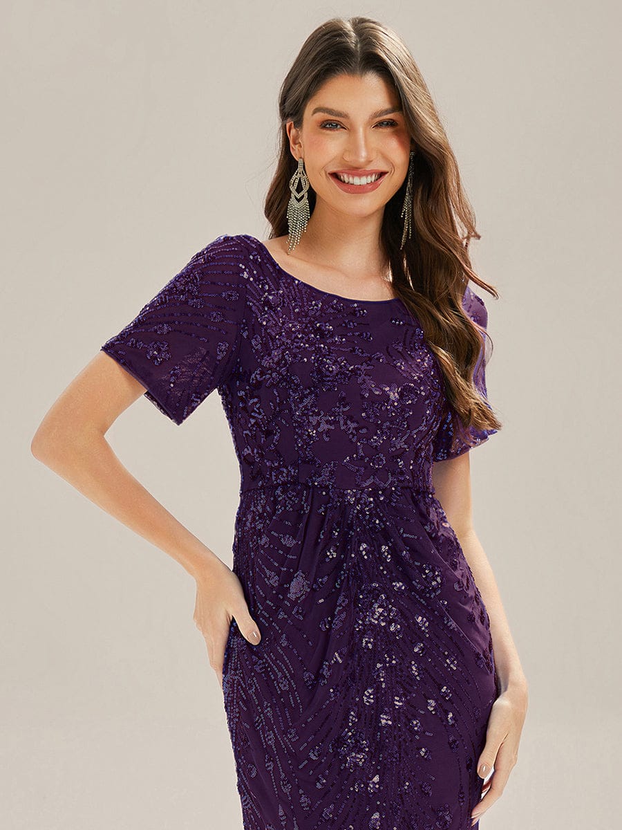 ever HAYLEN|Sequin Mermaid Round Neck Dress