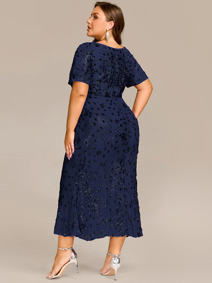 ever HAYLEN|Plus Size Sequin Mermaid Mother of the Bride Dress
