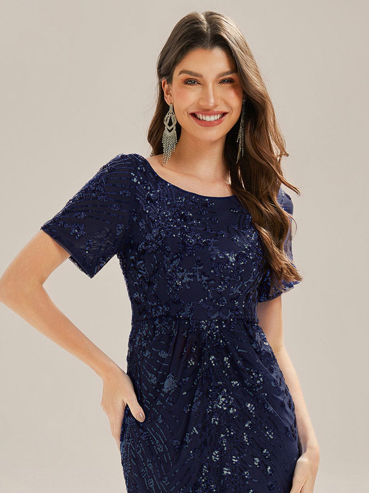 ever HAYLEN|Sequin Mermaid Round Neck Dress