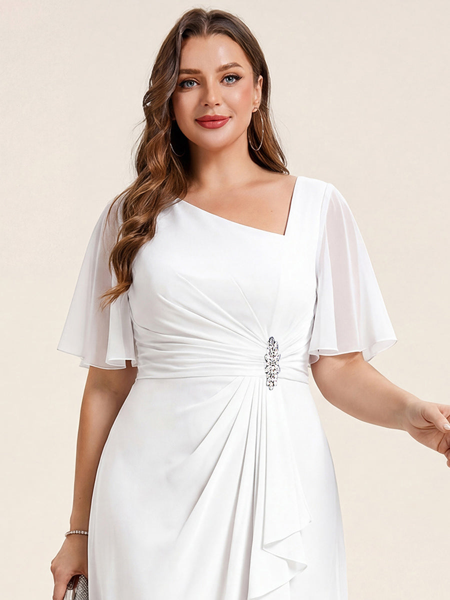 ever LILOU|Ruffle Sleeve Chiffon Midi Mother of the Bride Dress