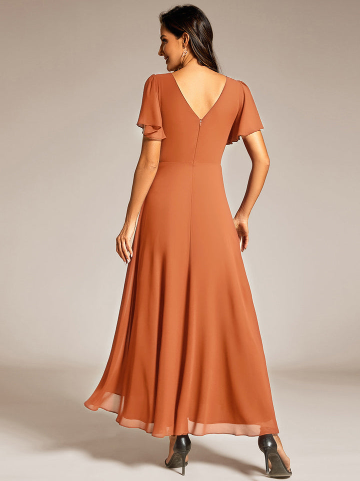 ever DAKOTA|High-Low Flowy Chiffon Wedding Guest Dress