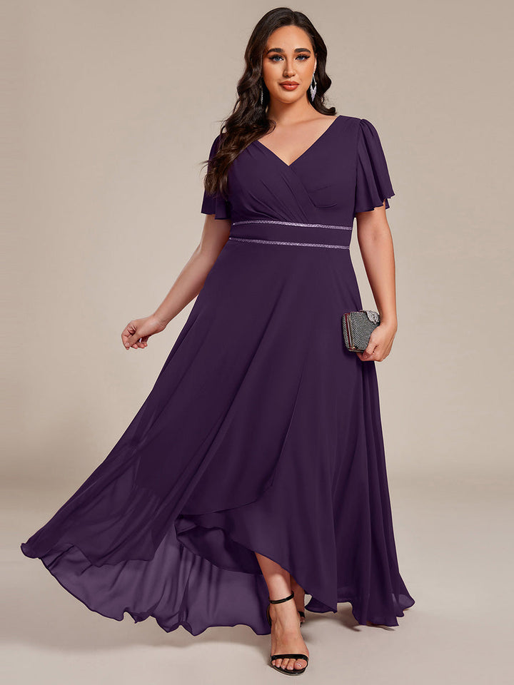 ever DAKOTA|High-Low Flowy Chiffon Wedding Guest Dress