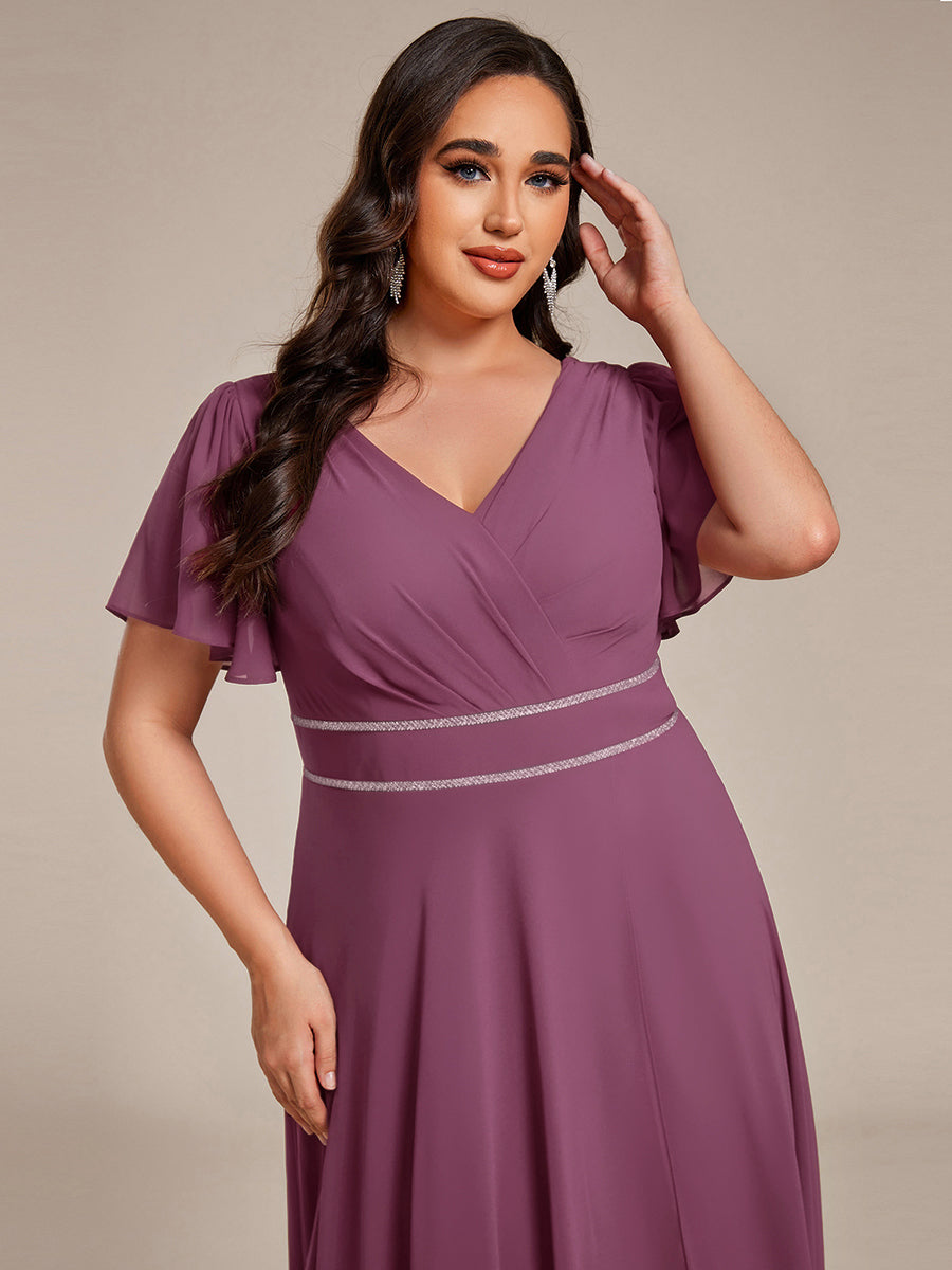 ever DAKOTA|High-Low Flowy Chiffon Wedding Guest Dress