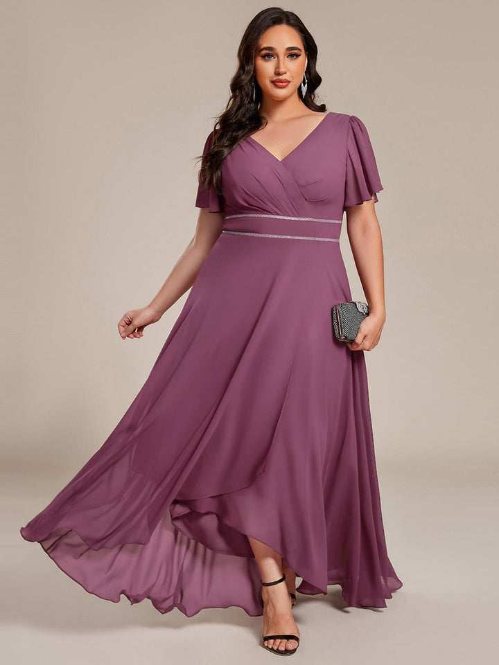 ever DAKOTA|High-Low Flowy Chiffon Wedding Guest Dress