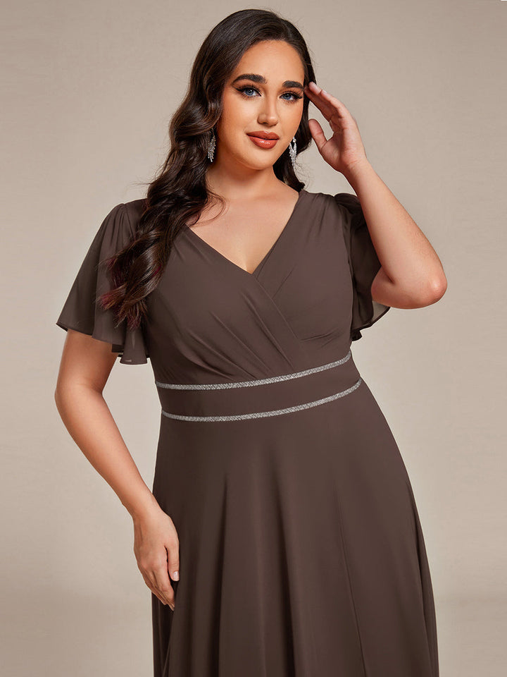 ever DAKOTA|High-Low Flowy Chiffon Wedding Guest Dress