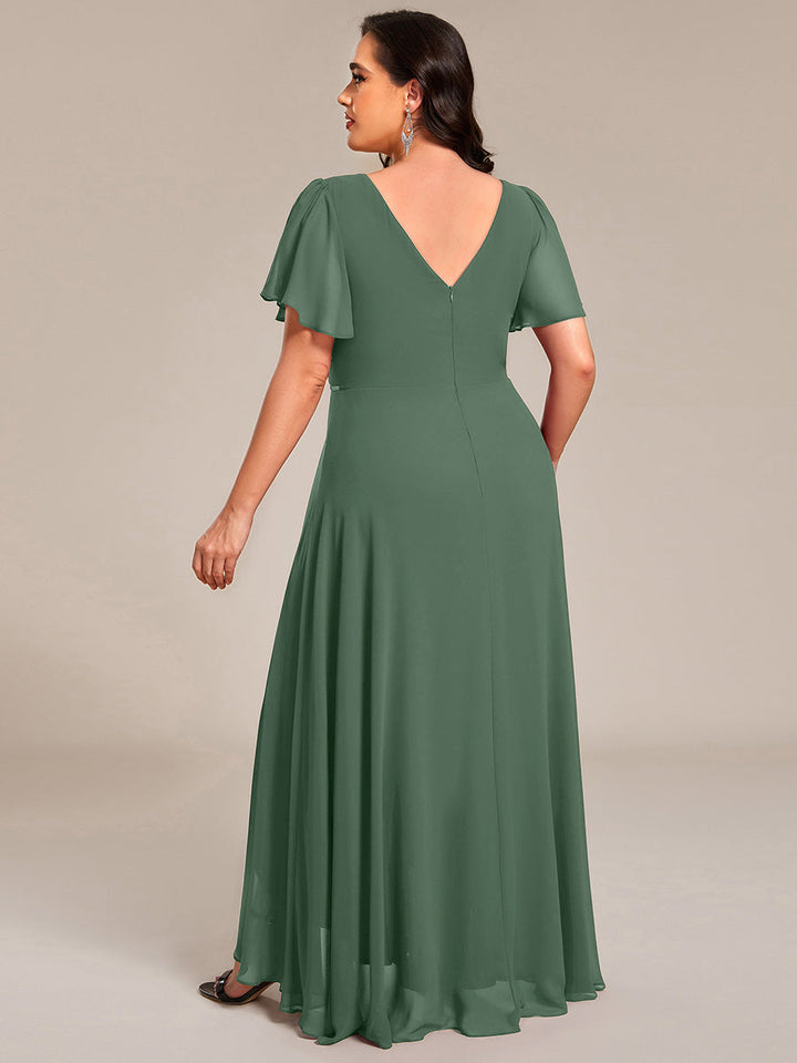ever DAKOTA|High-Low Flowy Chiffon Wedding Guest Dress