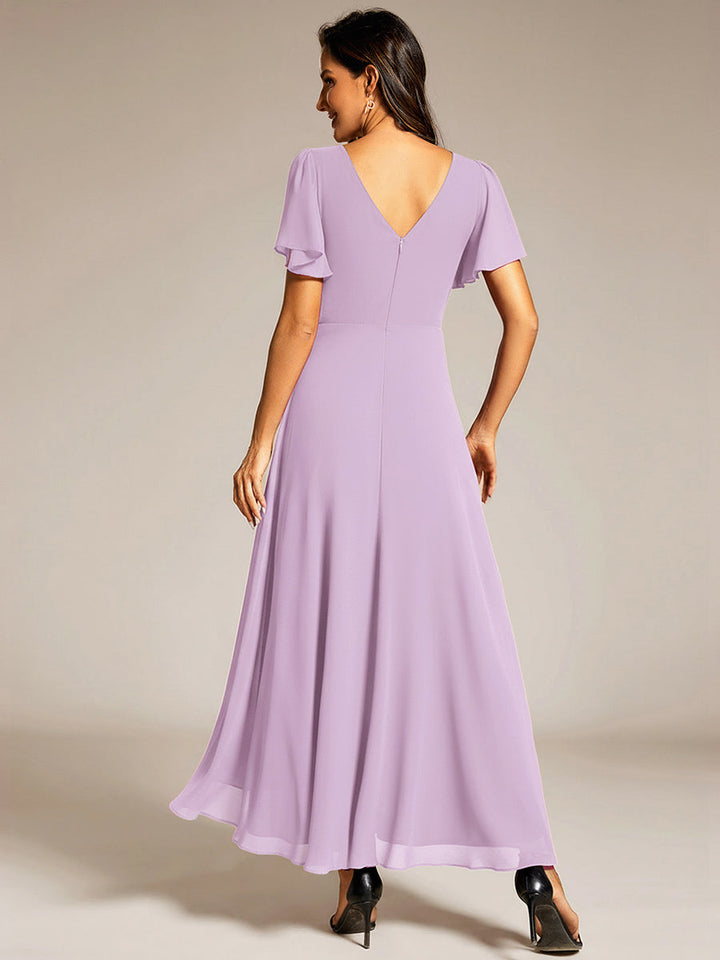 ever DAKOTA|High-Low Flowy Chiffon Wedding Guest Dress