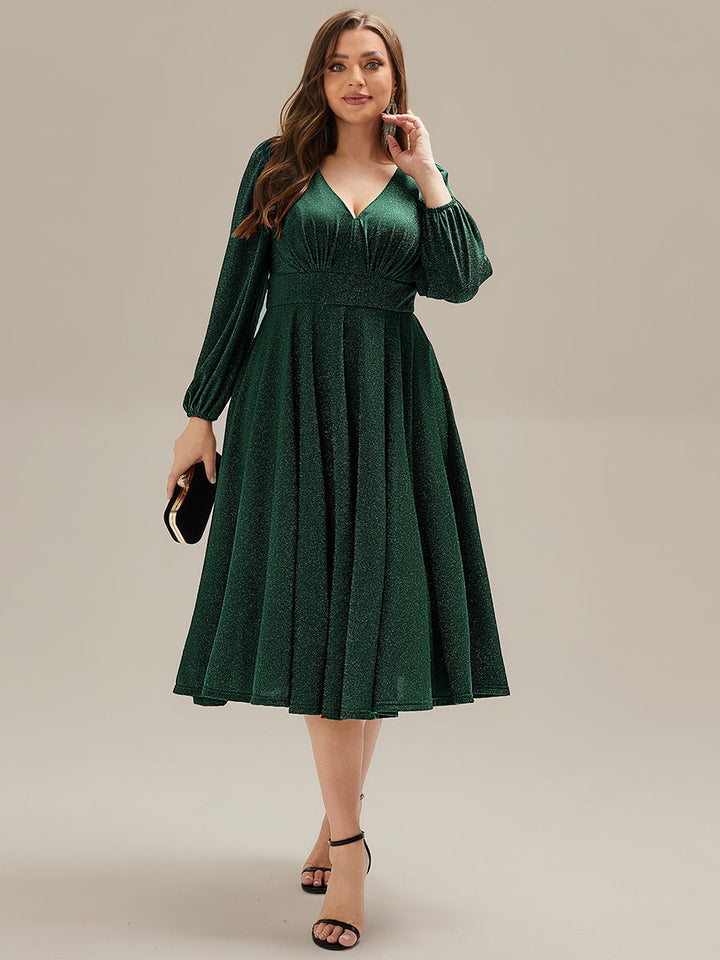 ever GREER|With Pocket Glitter Midi Wedding Guest Dress