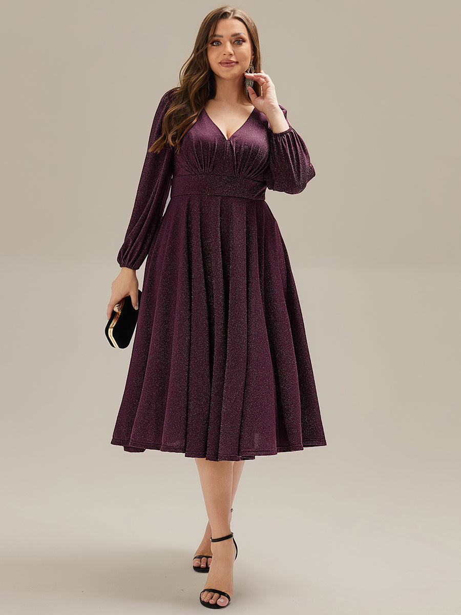 ever GREER|With Pocket Glitter Midi Wedding Guest Dress