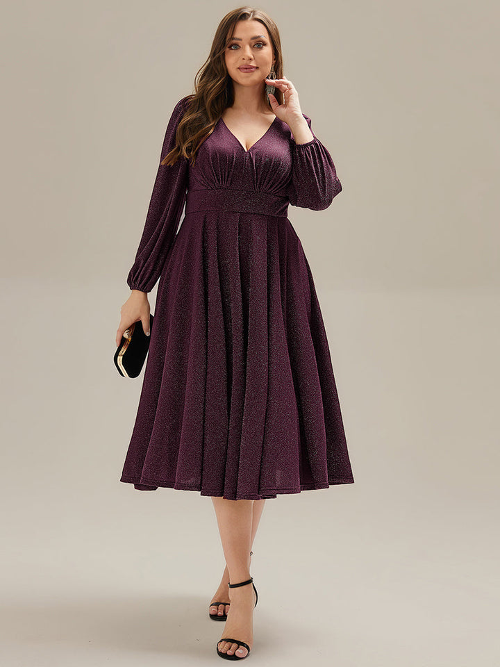 ever GREER|With Pocket Glitter Midi Wedding Guest Dress