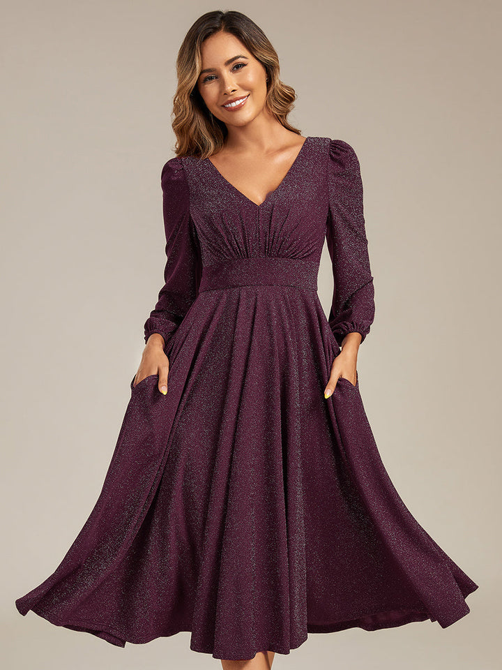 ever GREER|With Pocket Glitter Midi Wedding Guest Dress