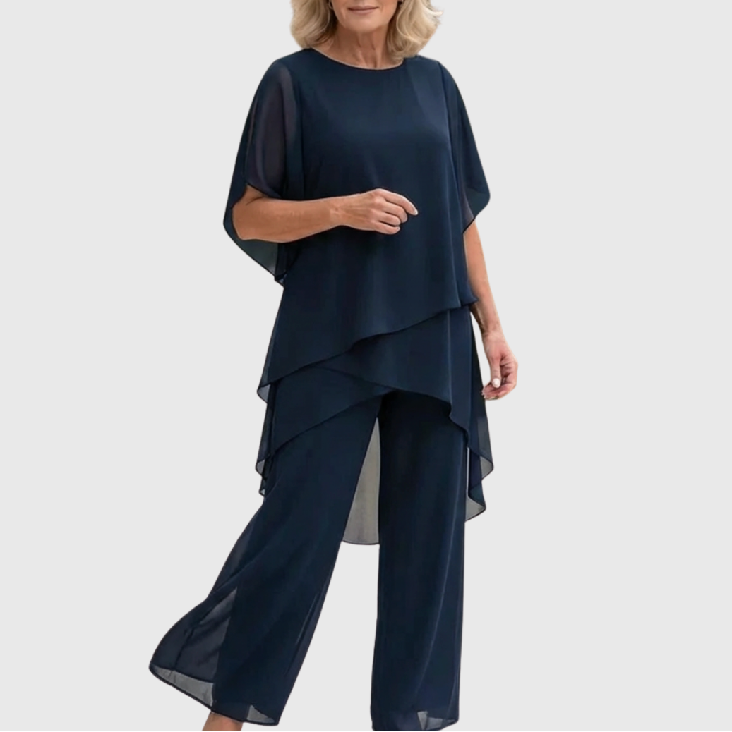 Susan | Suit with draped palazzo pants – Poppy & Mae Florida