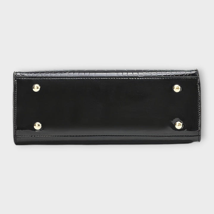 Jamie | Glossy Crocodile Pattern Handbag
