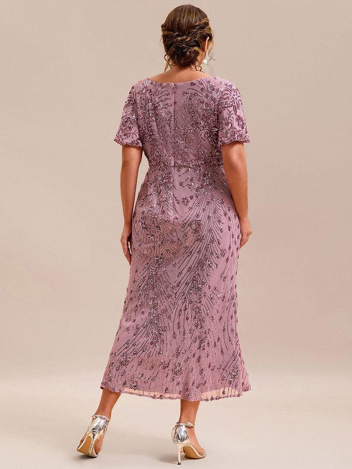 ever PALMER|Sequin Embroidery Mermaid Formal Dress