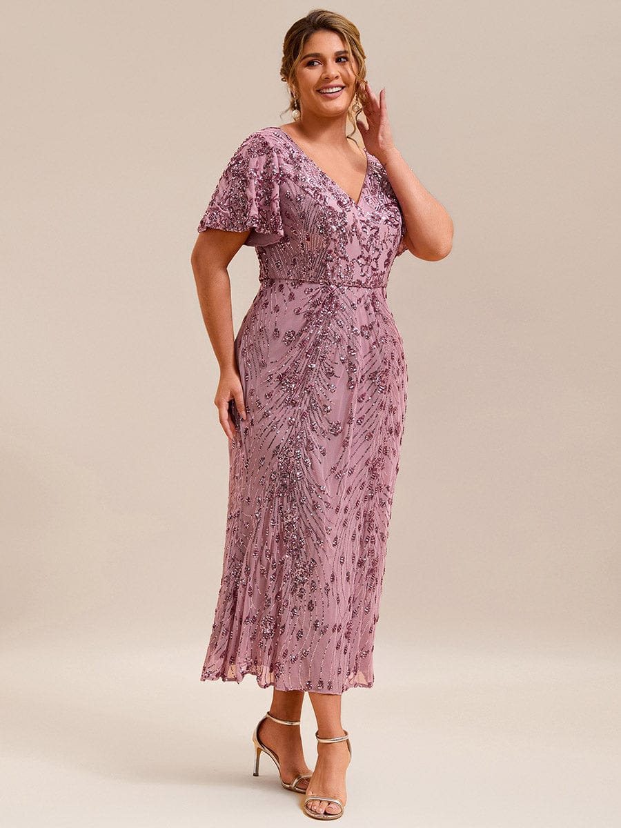 ever PALMER|Sequin Embroidery Mermaid Formal Dress