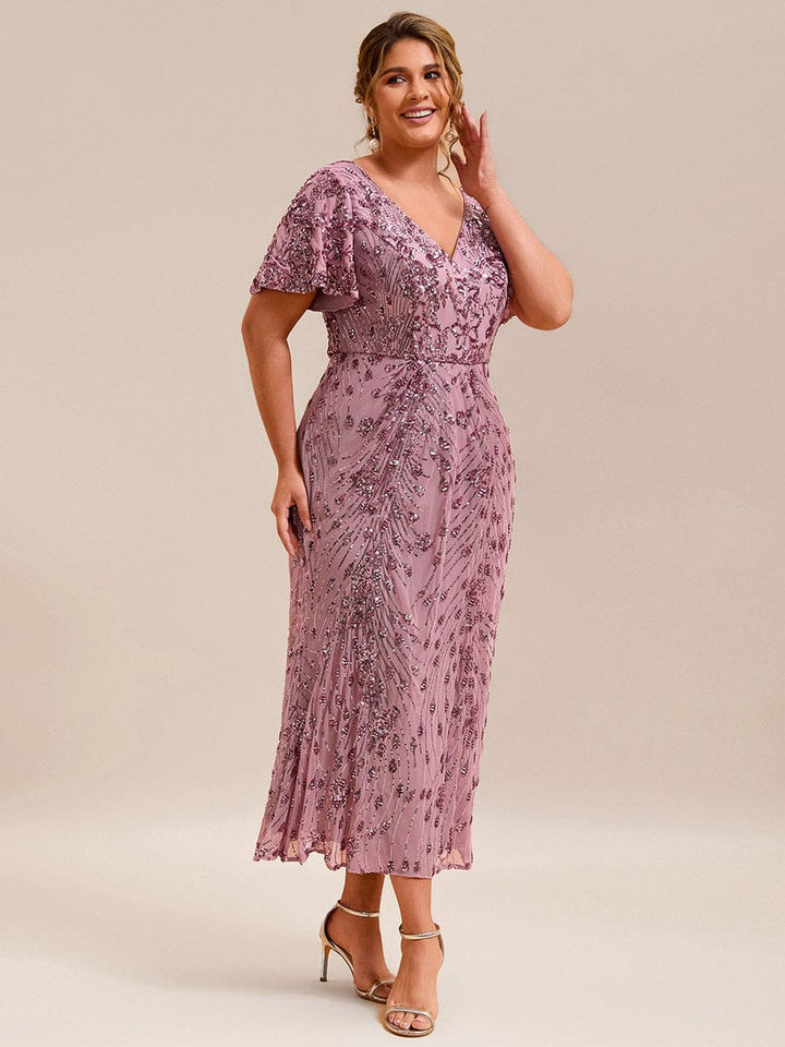 ever PALMER|Sequin Embroidery Mermaid Formal Dress