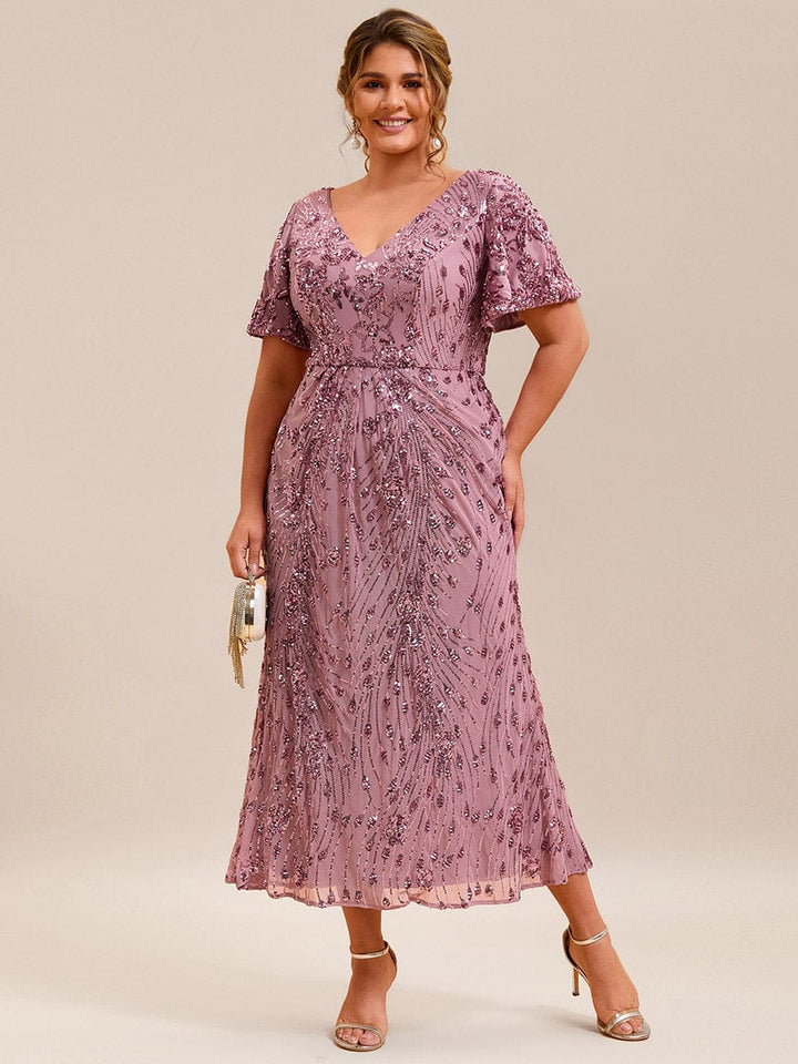 ever PALMER|Sequin Embroidery Mermaid Formal Dress