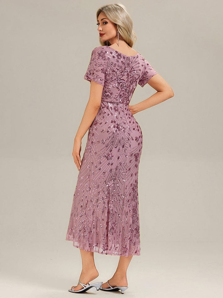 ever HAYLEN|Sequin Mermaid Round Neck Dress