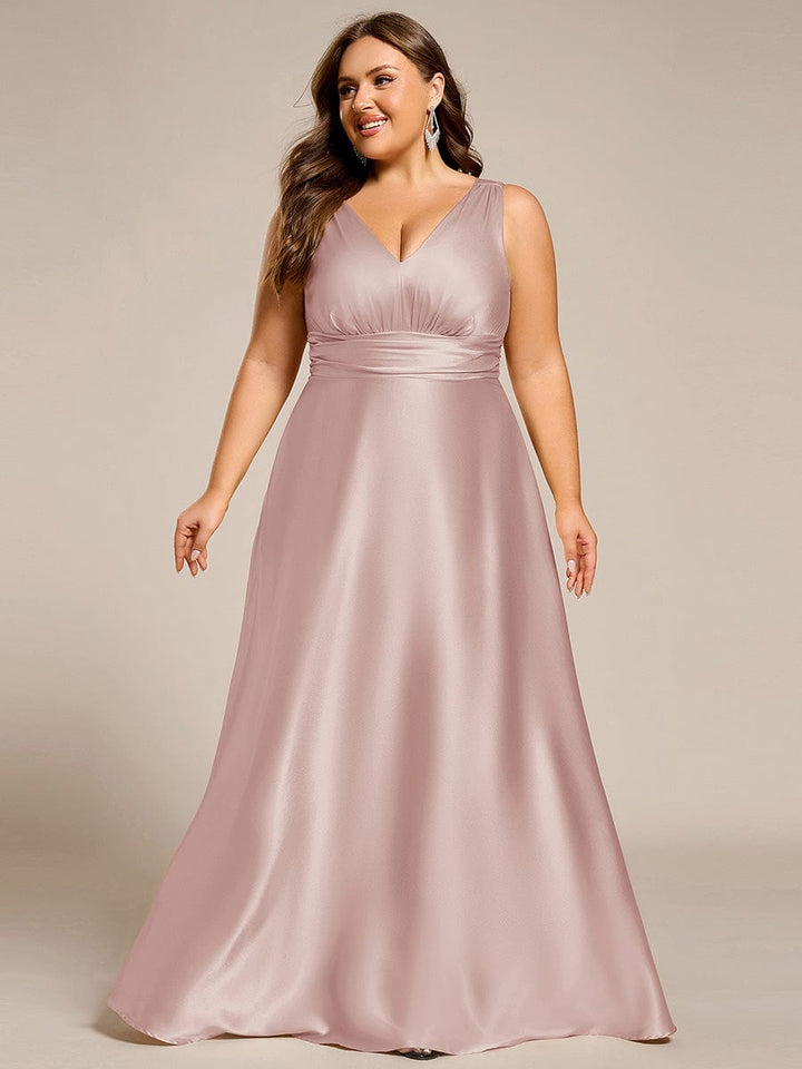 ever INDY|Satin Maxi Wedding Guest Dress with Pockets