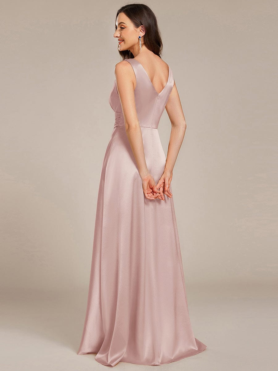 ever INDY|Satin Maxi Wedding Guest Dress with Pockets