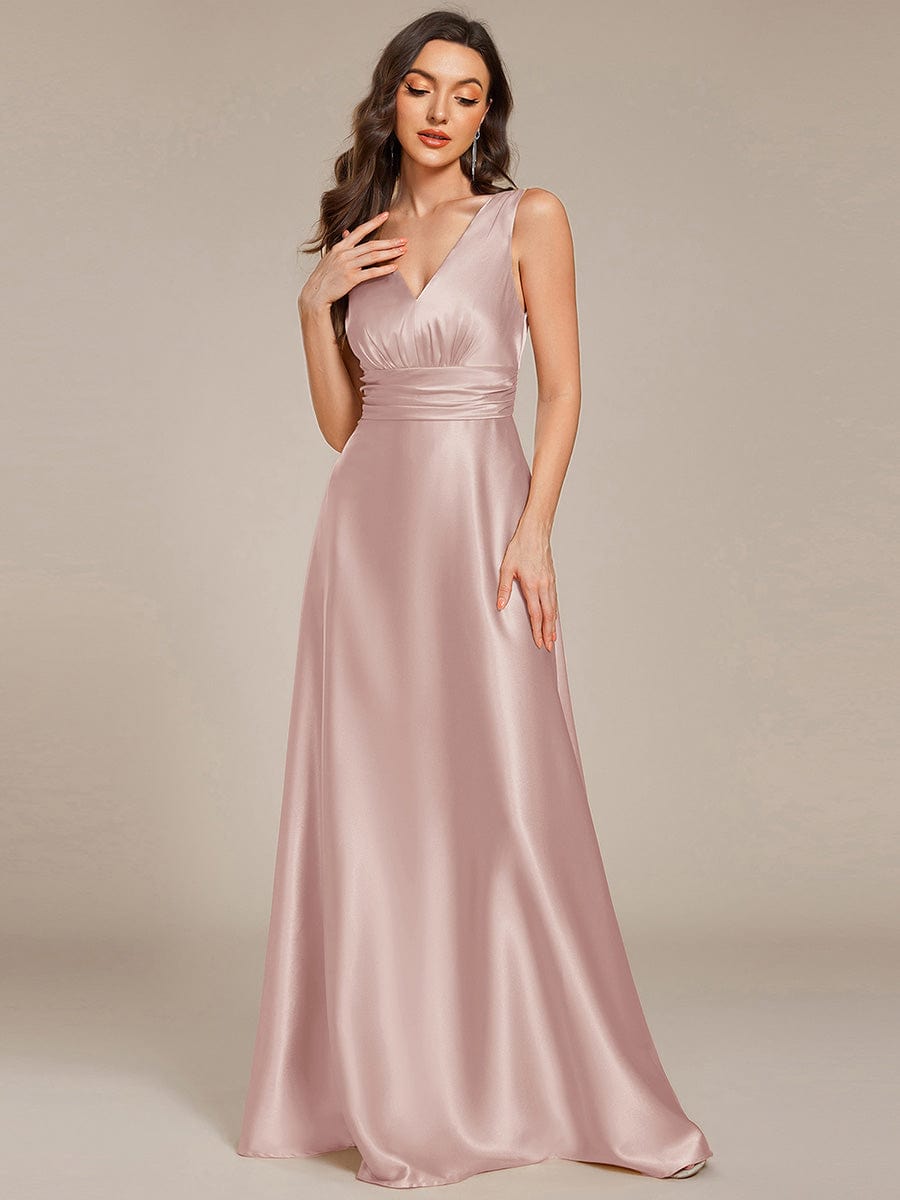 ever INDY|Satin Maxi Wedding Guest Dress with Pockets