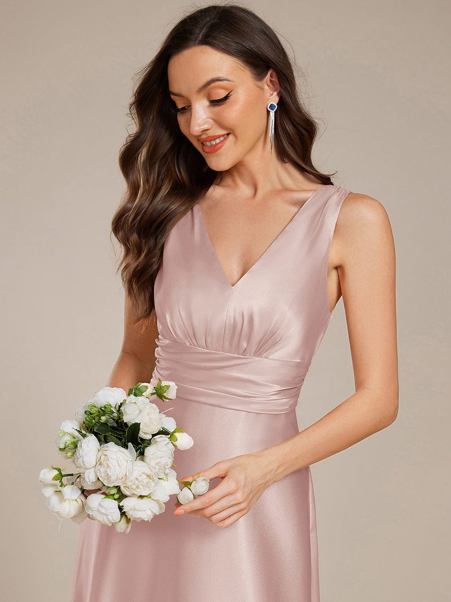 ever INDY|Satin Maxi Wedding Guest Dress with Pockets