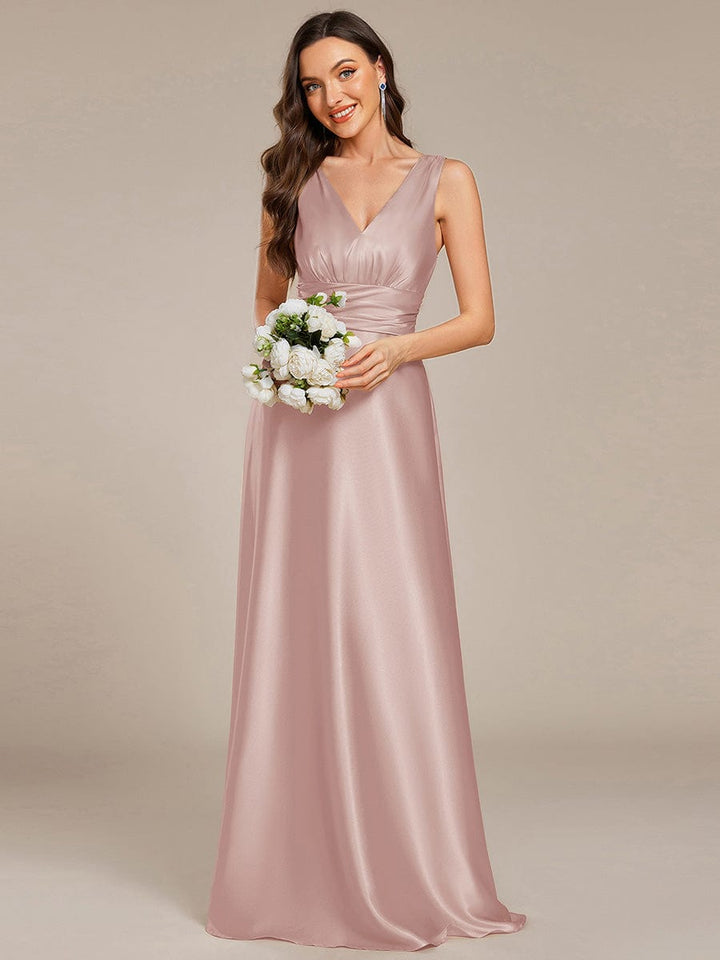 ever INDY|Satin Maxi Wedding Guest Dress with Pockets
